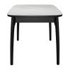 Стол DikLine MK15 Керамика Белый мрамор/подстолье черное/опоры черные