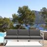 Комплект пластиковой мебели Mykonos XL белый, темно-серый
