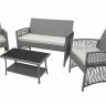 Набор мебели Лондон (стол+2кресла+диван ротанг серо-бежевый, подушки бежевые) Набор мебели Лондон (стол+2кресла+диван ротанг серо-бежевый, подушки бежевые)