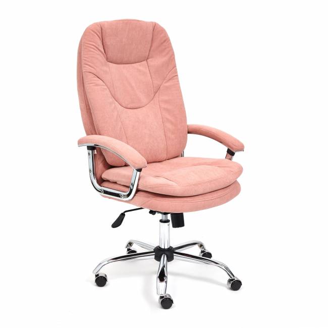 Кресло SOFTY LUX  флок , розовый, 137 розовый флок
