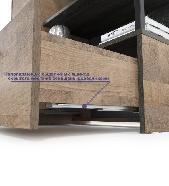 Комод с нишами и ящиком с обувницей с сиденьем и зеркалом Трувор цвет дуб гранж песочный/интра Комод с нишами и ящиком с обувницей с сиденьем и зеркалом Трувор цвет дуб гранж песочный/интра