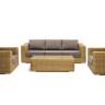 "Боно" лаунж-зона из искусственного ротанга, цвет соломенный