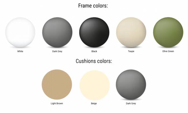 Диван пластиковый двухместный с подушками Portofino Lounge бежевый, бежевый 1600х800х690 мм Диван пластиковый двухместный с подушками Portofino Lounge бежевый, бежевый 1600х800х690 мм