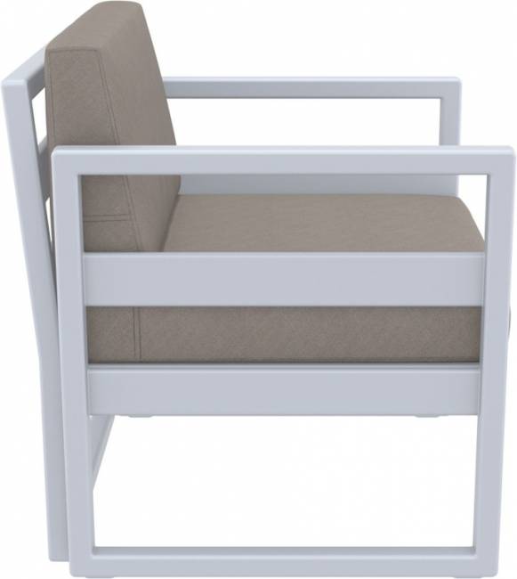 Комплект пластиковой мебели Mykonos XL серебристый, светло-коричневый