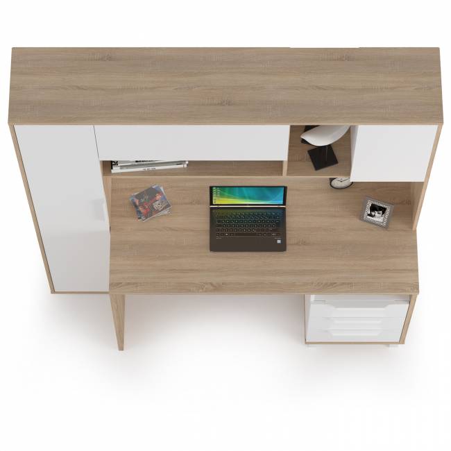 Стол рабочий Комфорт 12.95 цвет дуб сонома/белый
