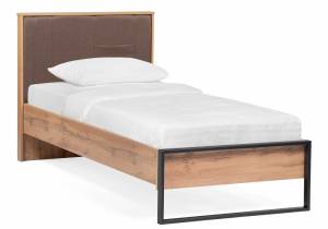 Iris 90х200 металл дуб вотан / черный муар