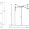 Зонт профессиональный 3.5х3.5 м Astro Timber имитация ироко, черный 3500х3500 мм