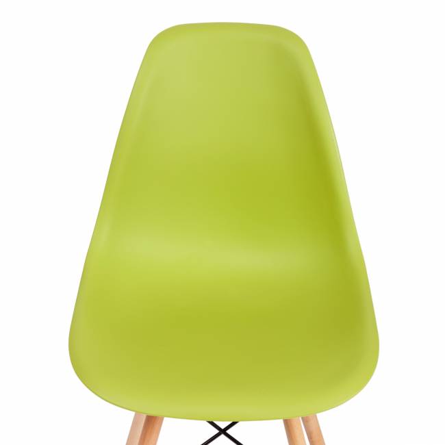 Стул CINDY (EAMES) (mod. 001) / 1 шт. в упаковке дерево бук/металл/сиденье пластик, 51x46x82.5см, оливковый 66012