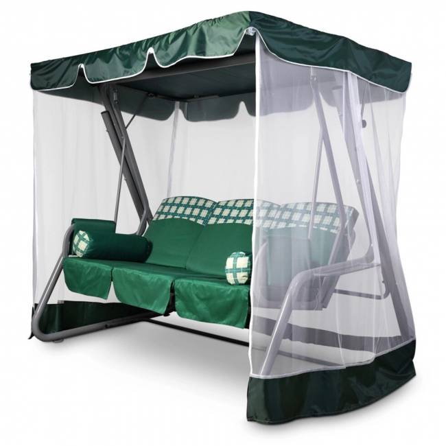 Тент-крыша + москитная сетка 76-е Люкс 244х142х170, зеленый Тент-крыша + москитная сетка 76-е Люкс 244х142х170, зеленый