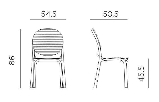 Стул пластиковый Nardi, Dalia Антрацит Стул пластиковый Nardi, Dalia Антрацит