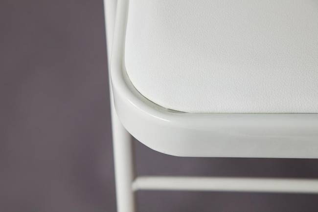 Стул складной FOLDER (mod. 032) / 1 шт. в упаковке каркас: металл, сиденье/спинка: экокожа, 41*51*76см, белый белый каркас: металл, сиденье/спинка: экокожа