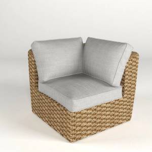 Угол центральный "Премьер", из искусственного ротанга, песочный, бежевый