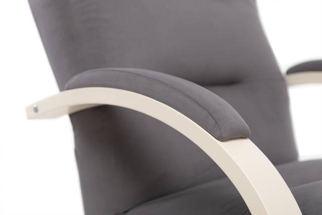 Кресло-качалка Leset Милано Слоновая кость V32 серый