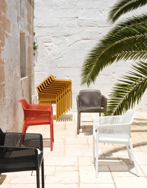 Кресло пластиковое Net антрацит 605х585х800 мм