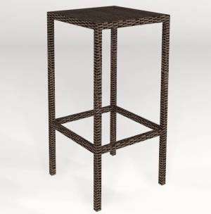 Стул барный "Малага", из искусственного ротанга, коричневый, черный Стул барный "Малага", из искусственного ротанга, коричневый, черный
