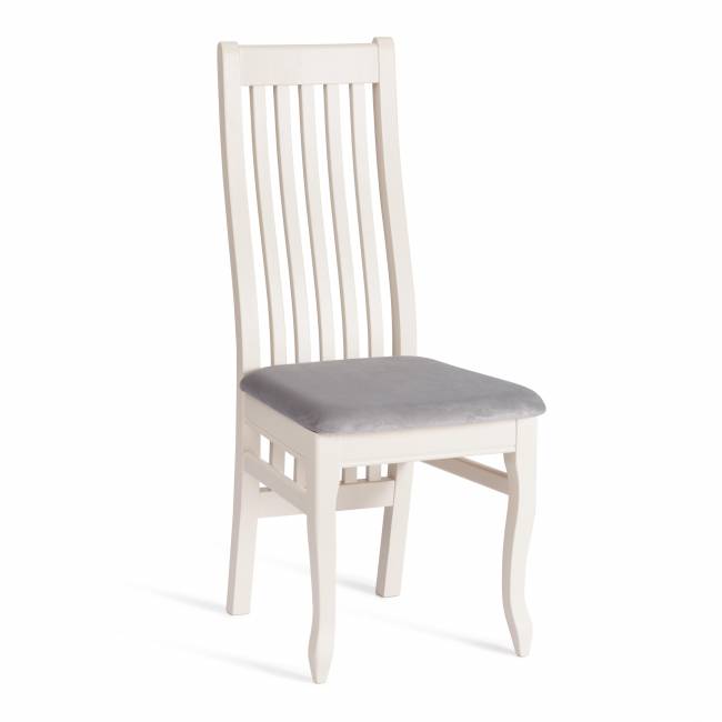 Стул DOLCE мягкое сидение бук, 40х46х100см, ivory white, велюр Tenerife Ultimate grey ivory white, велюр Tenerife Ultimate grey бук