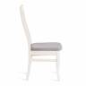 Стул DOLCE мягкое сидение бук, 40х46х100см, ivory white, велюр Tenerife Ultimate grey ivory white, велюр Tenerife Ultimate grey бук