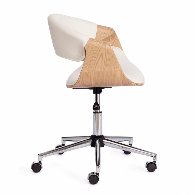 Кресло BEND натуральный, кож/зам белый белый Кресло BEND натуральный, кож/зам белый белый