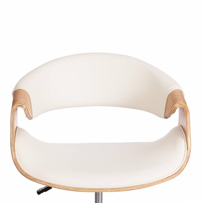 Кресло BEND натуральный, кож/зам белый белый Кресло BEND натуральный, кож/зам белый белый