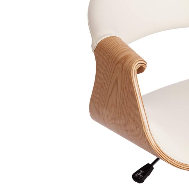 Кресло BEND натуральный, кож/зам белый белый Кресло BEND натуральный, кож/зам белый белый