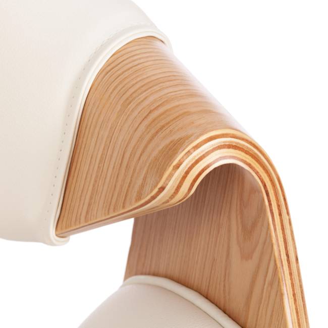 Кресло BEND натуральный, кож/зам белый белый Кресло BEND натуральный, кож/зам белый белый