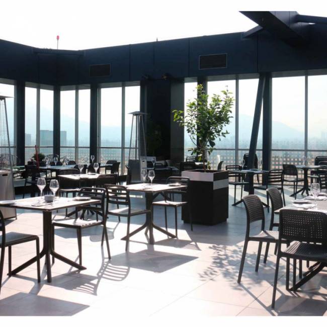 Стул пластиковый Bora Bistrot антрацит 490х540х830 мм