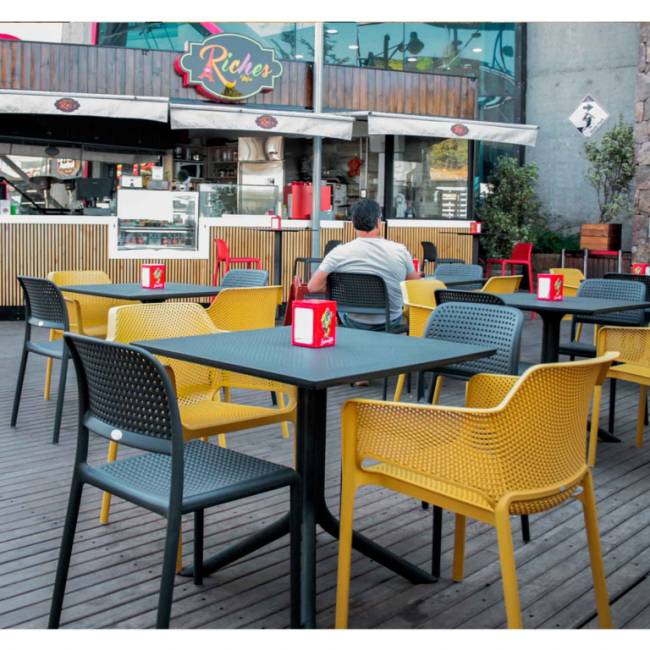 Стул пластиковый Bora Bistrot антрацит 490х540х830 мм