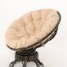 Кресло-качалка "PAPASAN"  темный коньяк с механизмом рогожка