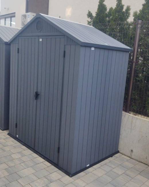 Сарай "Дарвин 6х4" (размеры 183 х 121 см), серый