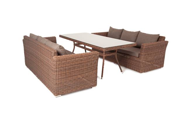 "Мокко Дабл" обеденная группа из искусственного ротанга, цвет коричневый "Мокко Дабл" обеденная группа из искусственного ротанга, цвет коричневый