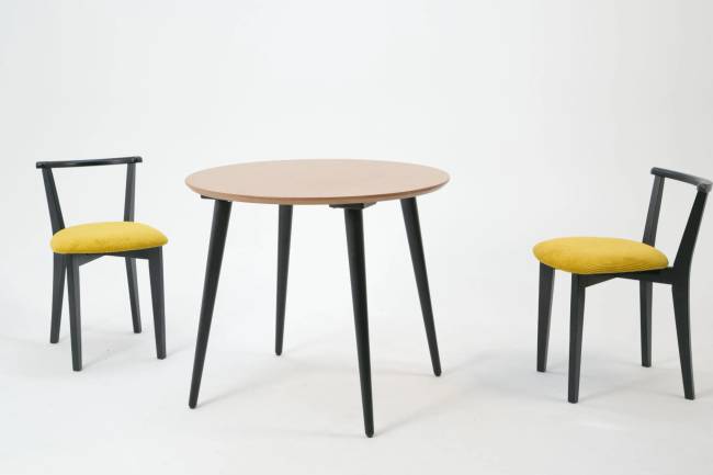 Стол Монте К 100 чёрное дерево/натур