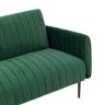 Диван прямой Дрезден велюр зелёный