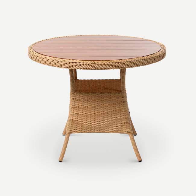 Стол Kipr D970 wood (с упаковкой) Индийское дерево, RAL 1014, Термососна.Бесцветное