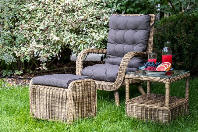 "Толедо" пуф плетеный, цвет соломенный "Толедо" пуф плетеный, цвет соломенный