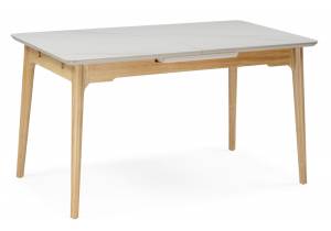 Halmar 140(180)x80 белый спеченный камень / светлое дерево