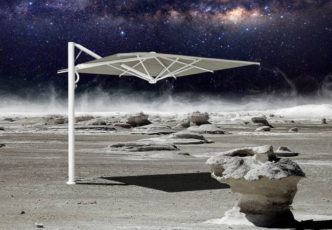 Зонт профессиональный 3.5х3.5 м Astro Starwhite белый, серо-коричневый 3500х3500 мм