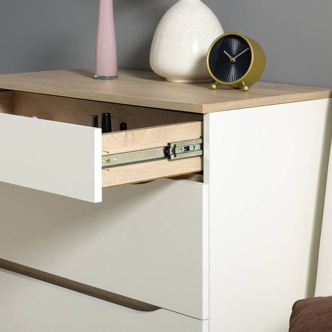 Два комода Муссон цвет белый/дуб эндгрейн элегантный Два комода Муссон цвет белый/дуб эндгрейн элегантный