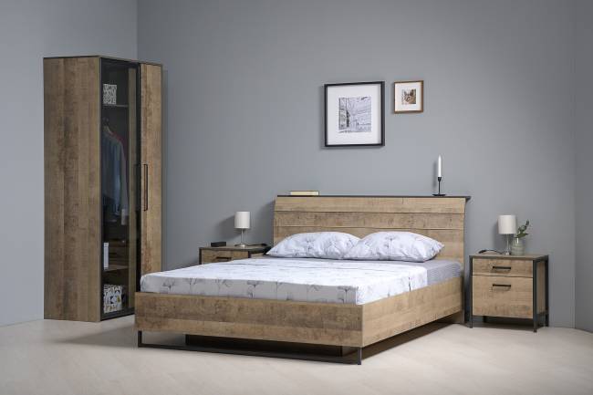 Кровать 1600 Трувор 11.34 цвет дуб гранж песочный/интра