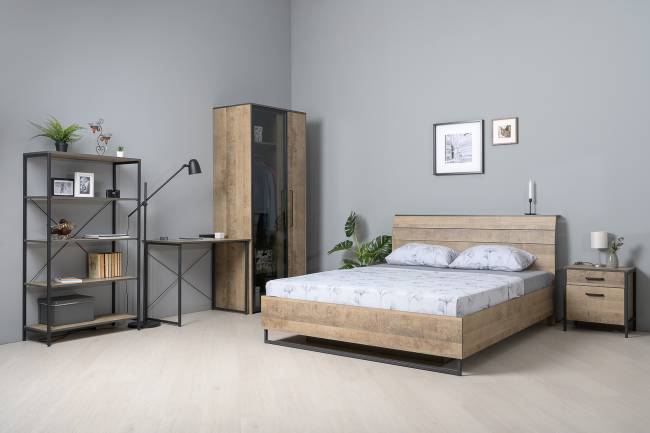 Кровать 1600 Трувор 11.34 цвет дуб гранж песочный/интра