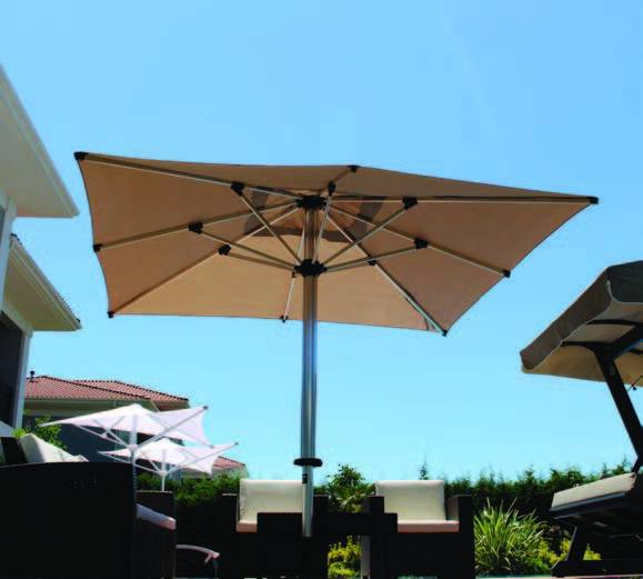 Зонт профессиональный 4х4 м Lux Telescopic Manuel бежевый 4000х4000 мм