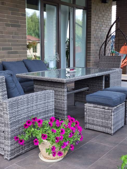 ZORRO PLUS серый комплект мебели из искусственного ротанга