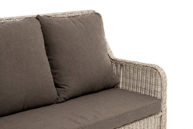 "Гляссе" диван трехместный из искусственного ротанга, цвет бежевый