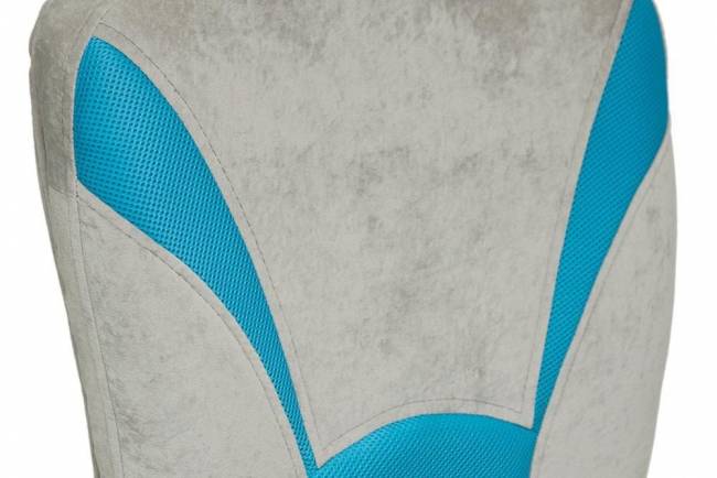 Кресло компьютерное TetChair «Остин» (Ostin) (Серая ткань «Mirage grey» + Бирюзовая сетка)