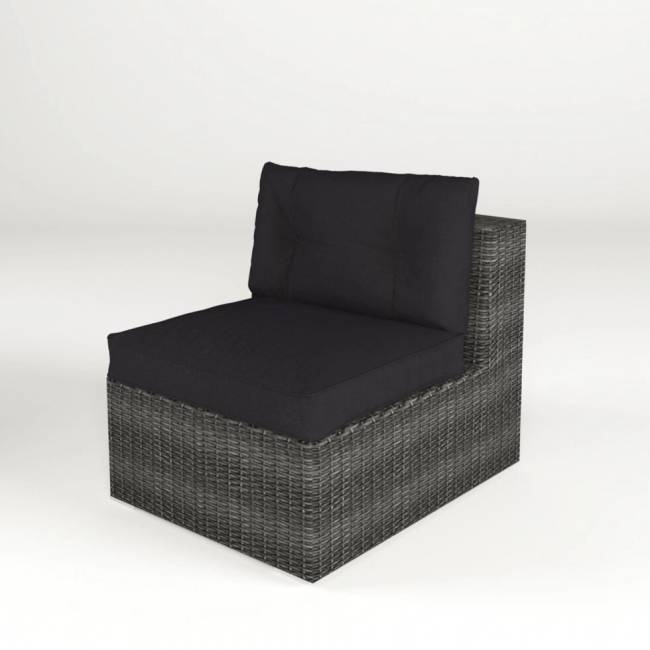 Комплект для отдыха "Севилья", из искусственного ротанга , 1+1+1, серый, темно-серый.