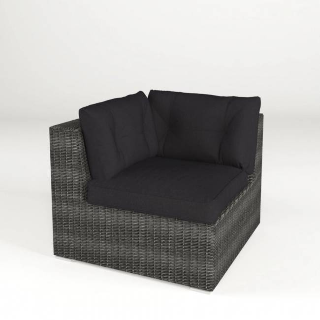 Комплект для отдыха "Севилья", из искусственного ротанга , 1+1+1, серый, темно-серый.