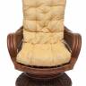 Кресло-качалка "ANDREA Relax Medium" /с подушкой/ 74х82х100 см, Pecan Washed (античн. орех), Ткань рубчик, цвет кремовый Pecan Washed (античн. орех)
