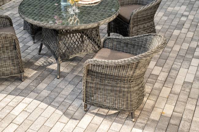 "Равенна" обеденная группа плетеная, цвет графит "Равенна" обеденная группа плетеная, цвет графит