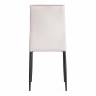 Стул CAPRI (mod. 39) металл, вельвет, 49.5 х 41 х 93,5 см, Light grey (светло-серый) HLR14 / черный (Комплект из 4 шт.) Light grey (светло-серый) HLR14 / черный металл, вельвет