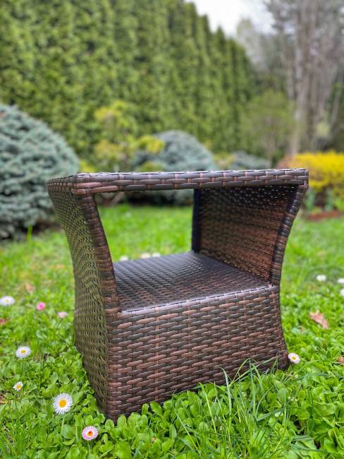 Столик из искусственного ротанга Бордо, коричневый