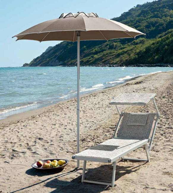 Шезлонг-лежак металлический Smart серебристый 1820х760х400 мм Шезлонг-лежак металлический Smart серебристый 1820х760х400 мм